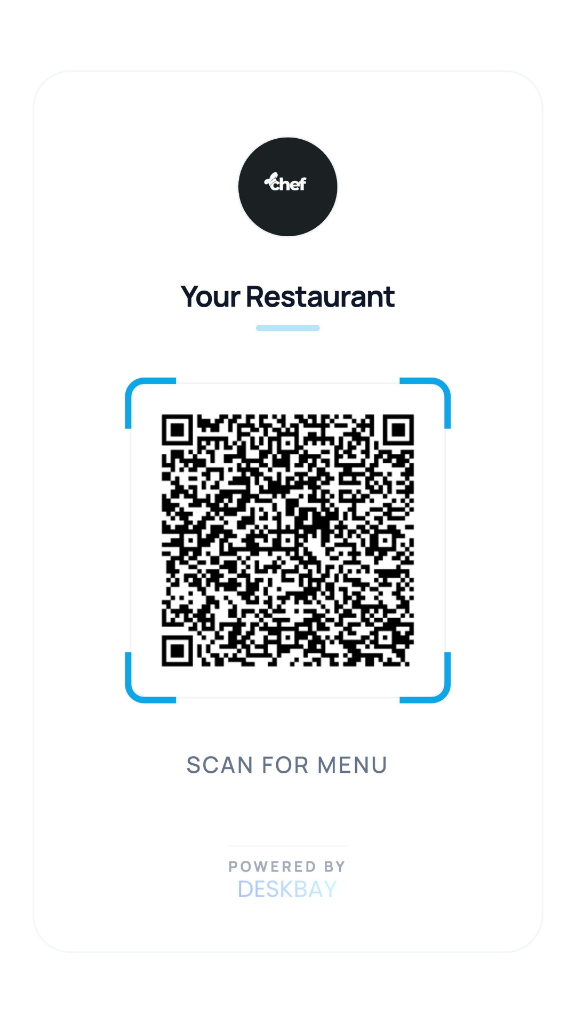 Branded QR Code for restaurant digital menu